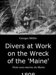 Divers at Work on the Wreck of the "Maine"